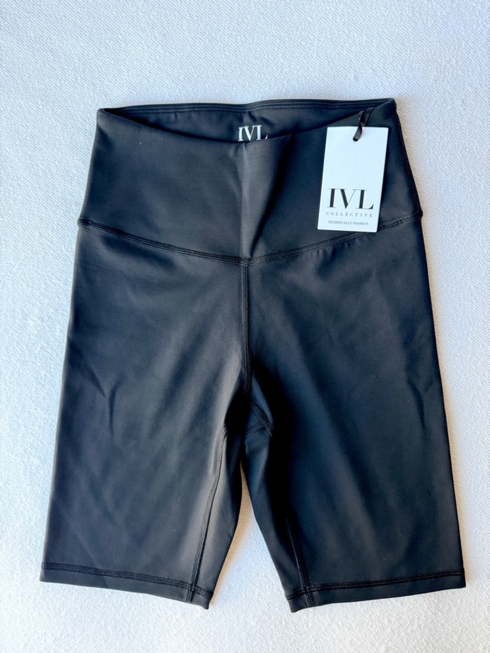 IVL Collective Black Biker Shorts Size 4 High Waist Activewear Leggings NWT